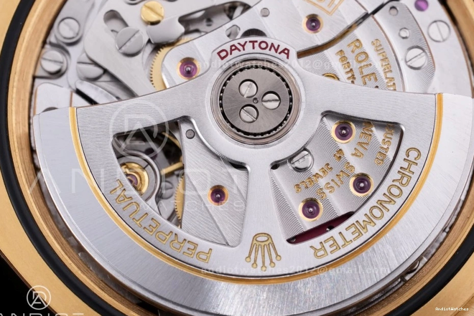 Gold VSF 804 Daytona Marker Weight Black Best Snug Gain Black Dial 1:1 DD Stick Sub-dial Oyster-flex Rim Edition 126518 on Strap 0308